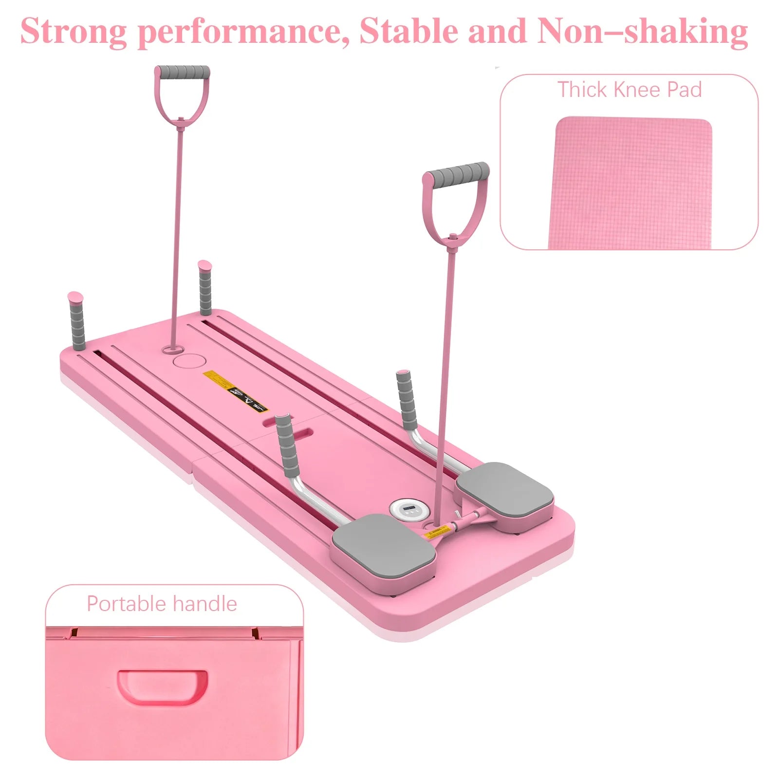 Planche Pilates Pliable Multifonctionnelle – Abdominaux, Gainage & Pompes avec Rebond Automatique