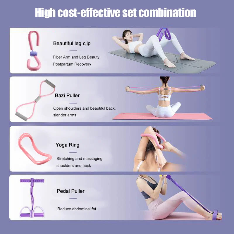 Kit Fitness Maison 5 Pièces – Yoga, Stretching & Musculation